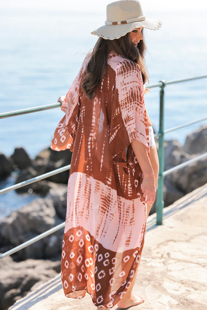 YOLO Kimono Cover-Up, Terracotta