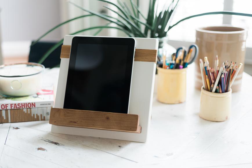 White iPad / Cookbook Holder