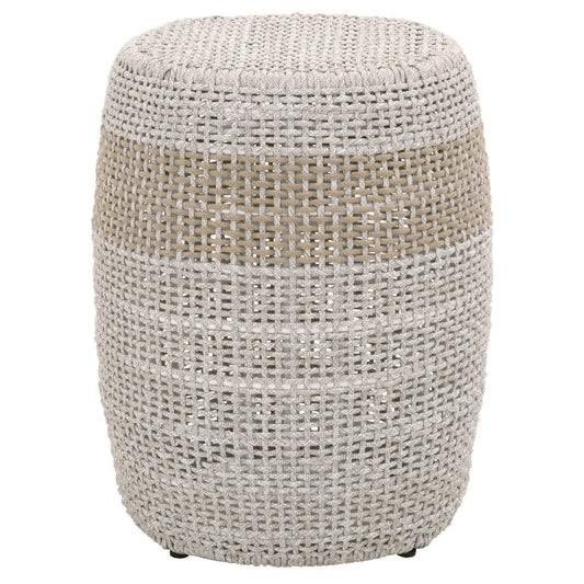 Rope Accent Table Taupe & White